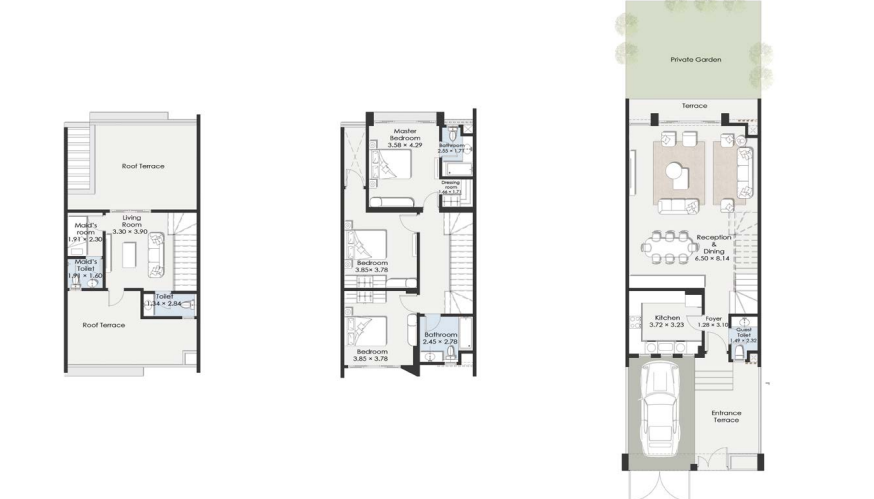 Floor plan for townhouse at El Patio Jade
