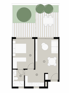 Floor plan for apartment at Golf Town