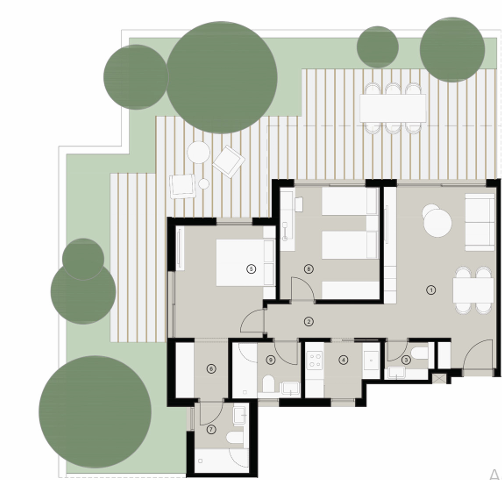 Floor plan for apartment at Golf Town
