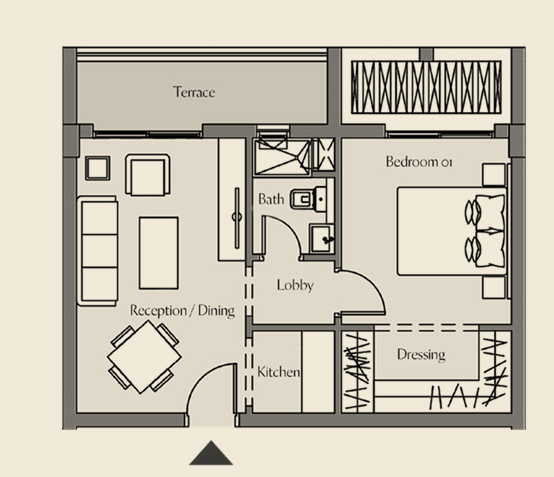 Floor plan for apartment at cityzen