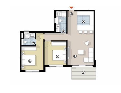 Floor plan for apartment at The Cove - Silversands