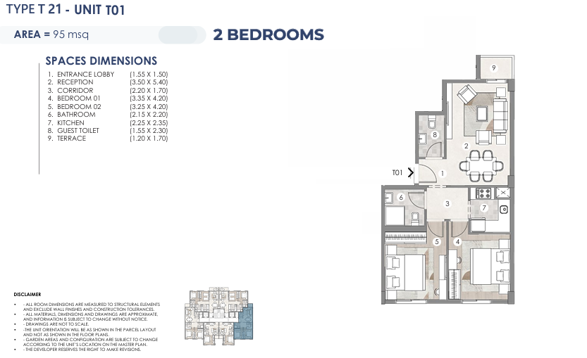 Floor plan for apartment at Reedy City
