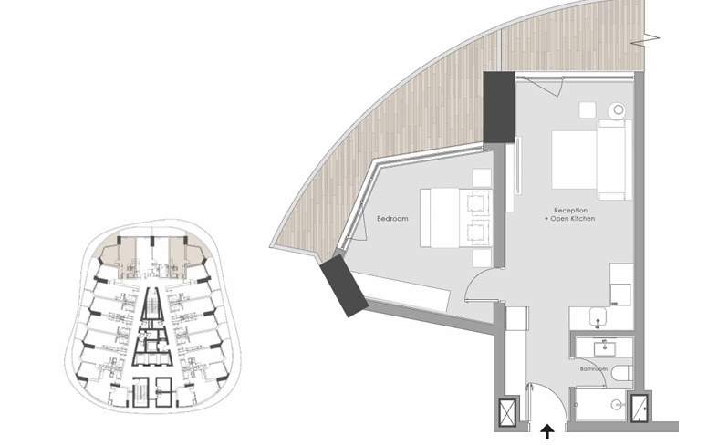 Floor plan for apartment at Il Monte Galala