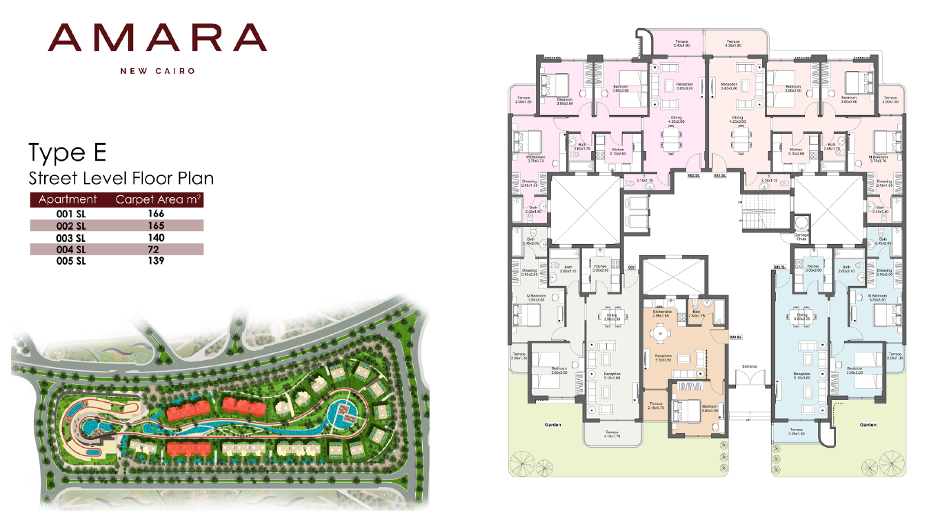 Floor plan for apartment at Amara