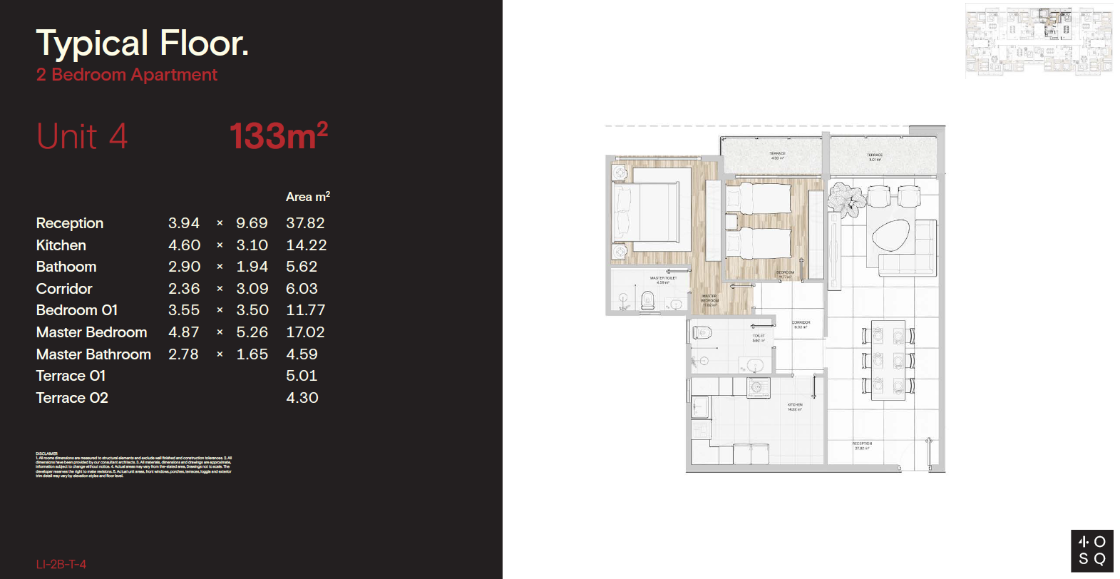Floor plan for apartment at 40 Square