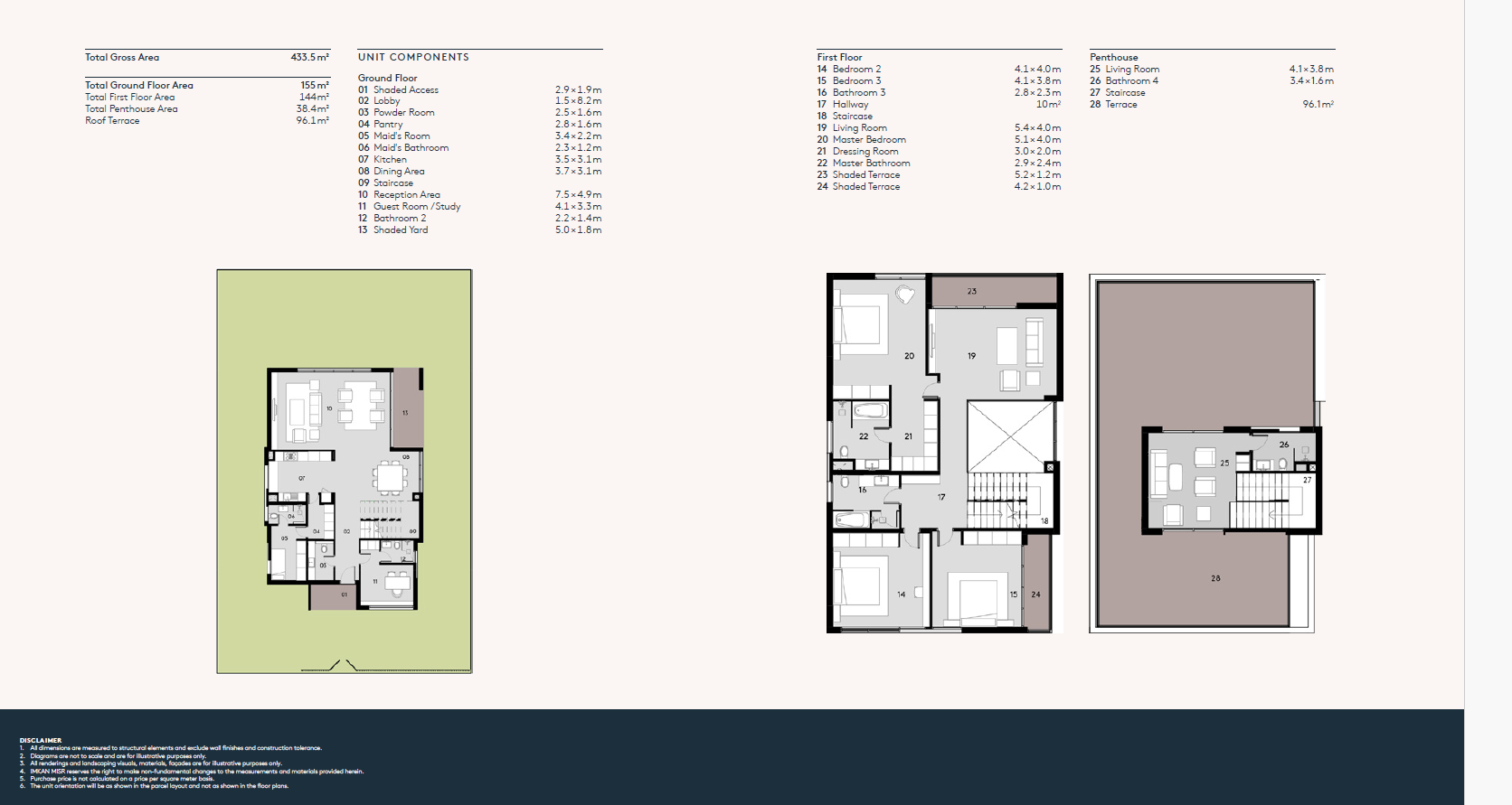 Floor plan for villa at Al Burouj