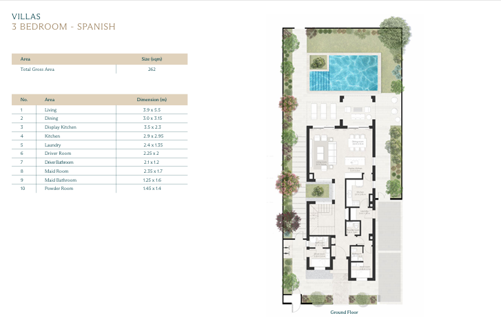 Floor plan for villa at Ras El Hekma Egypt