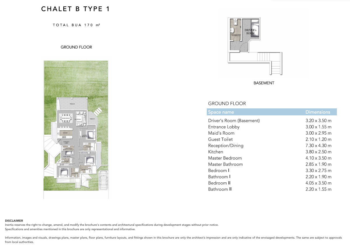 Floor plan for chalet at Jefaira