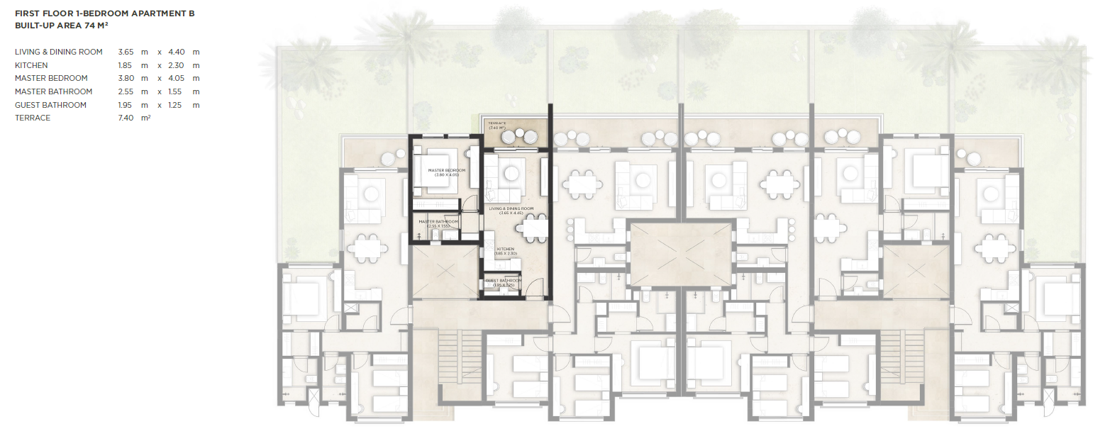 Floor plan for apartment at makadina