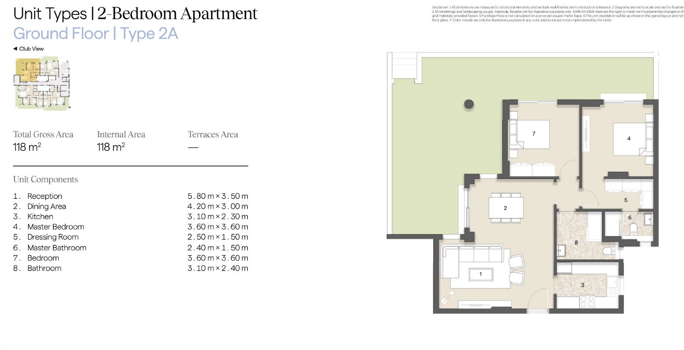 Floor plan for apartment at Al Burouj