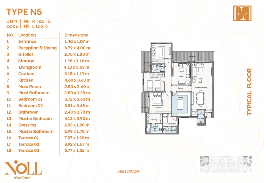 Floor plan for apartment at Noll