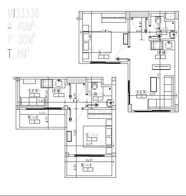 Floor plan for penthouse at Zahra Down Town