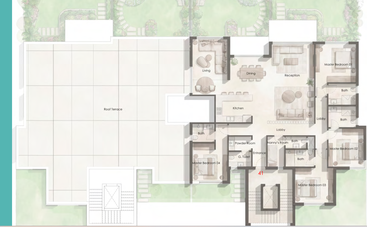 Floor plan for apartment at Hacienda Ras El Hekma