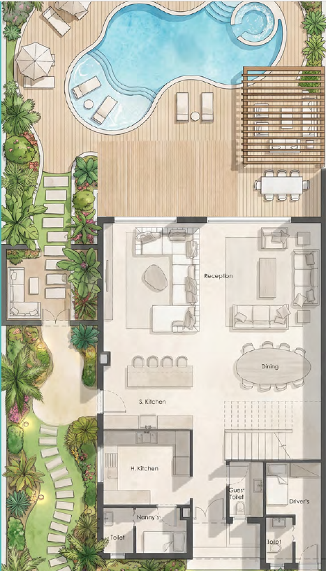 Floor plan for villa at Hacienda Ras El Hekma