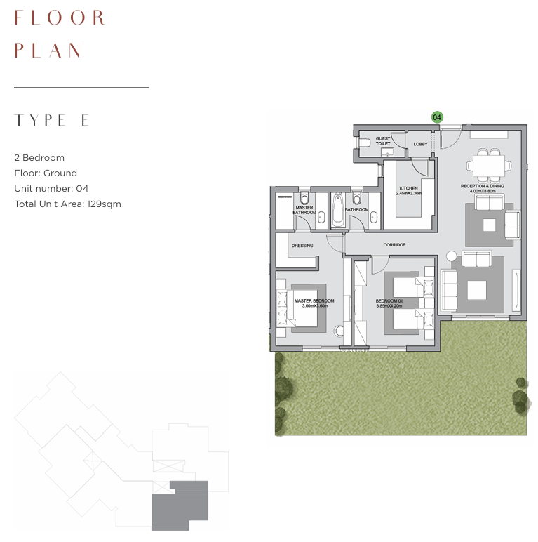 Floor plan for apartment at The Estates Residence