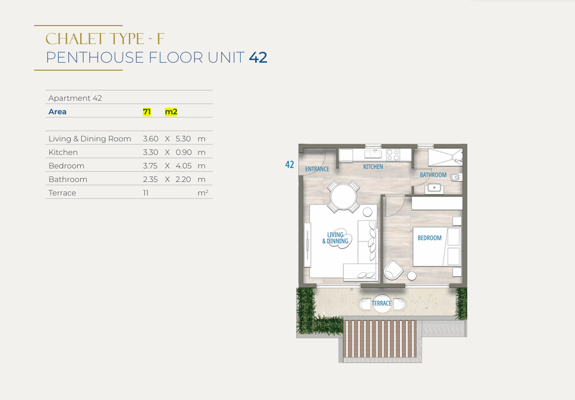 Floor plan for penthouse at Southmed