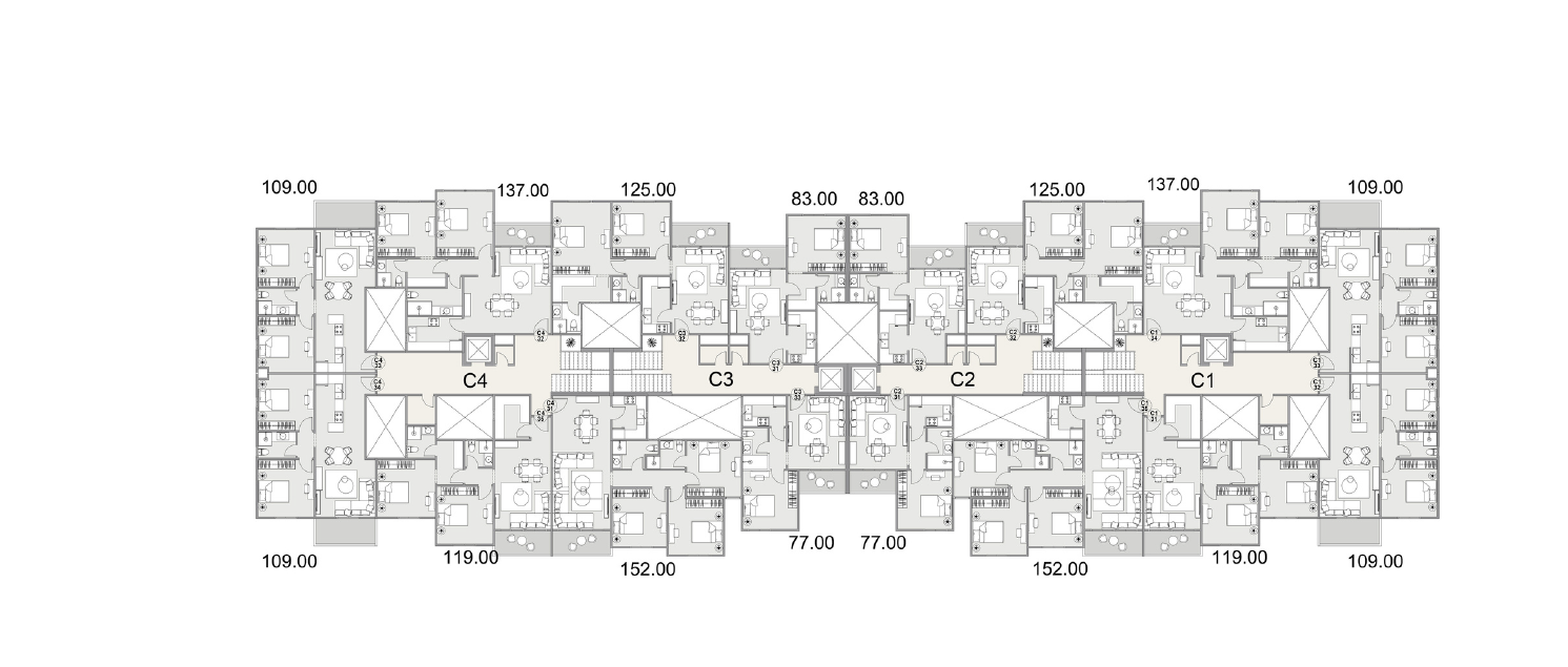 Floor plan for apartment at La Colina East