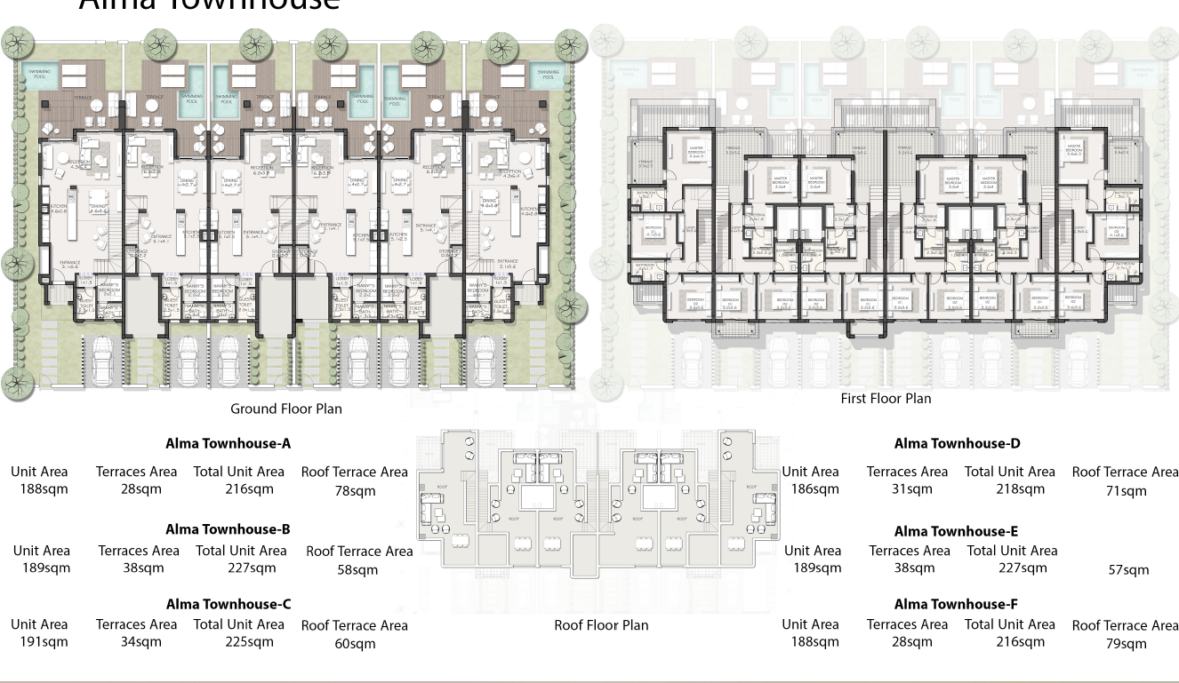 Floor plan for townhouse at Saada North Coast