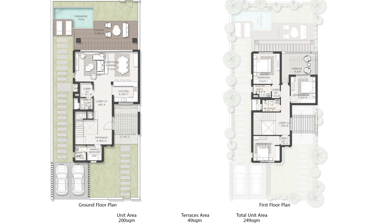 Floor plan for villa at Saada North Coast