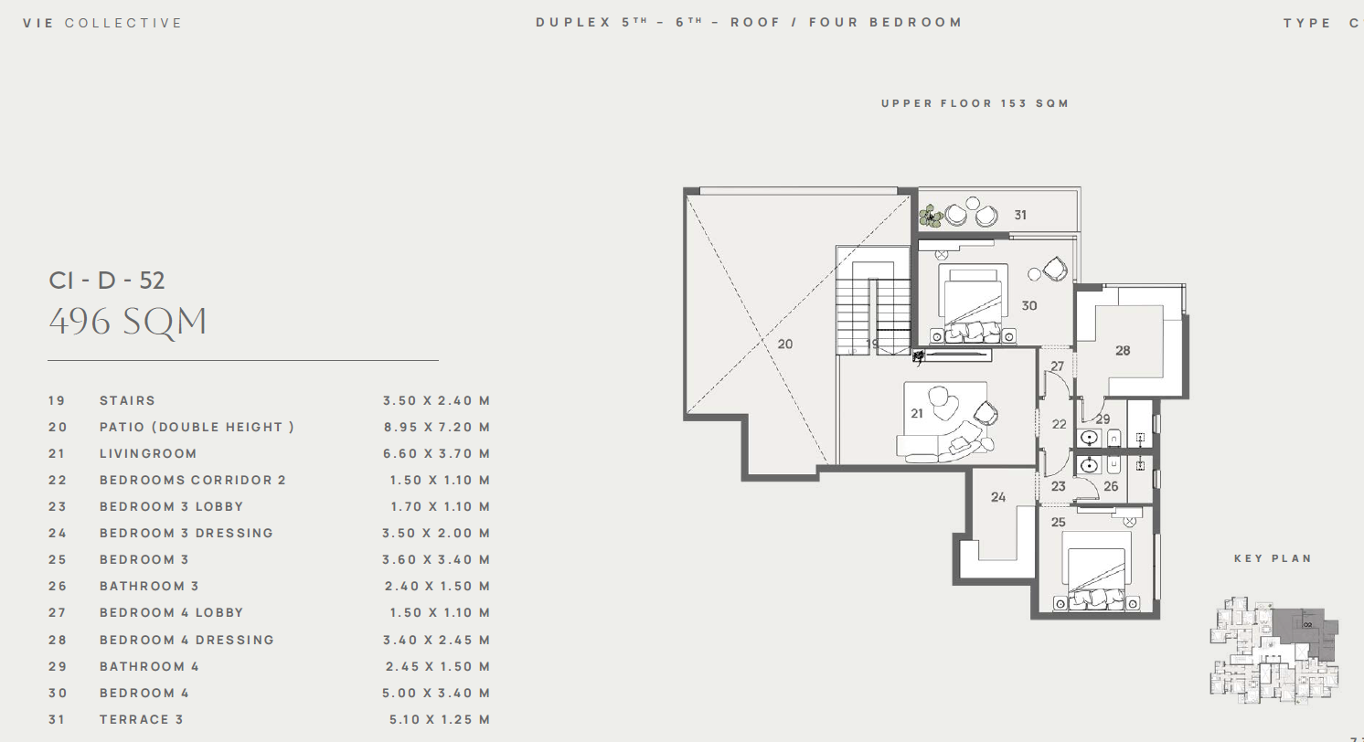 Floor plan for duplex at Vie Collective