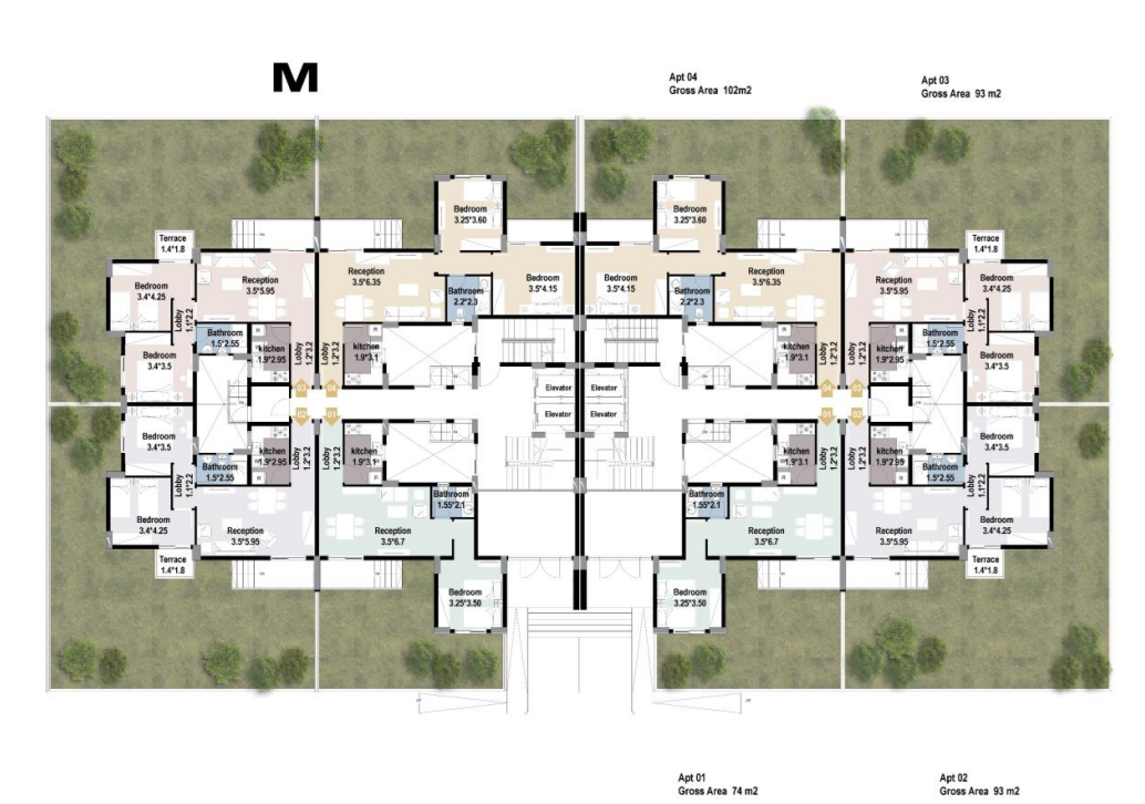 Floor plan for apartment at Mayan El Shorouk