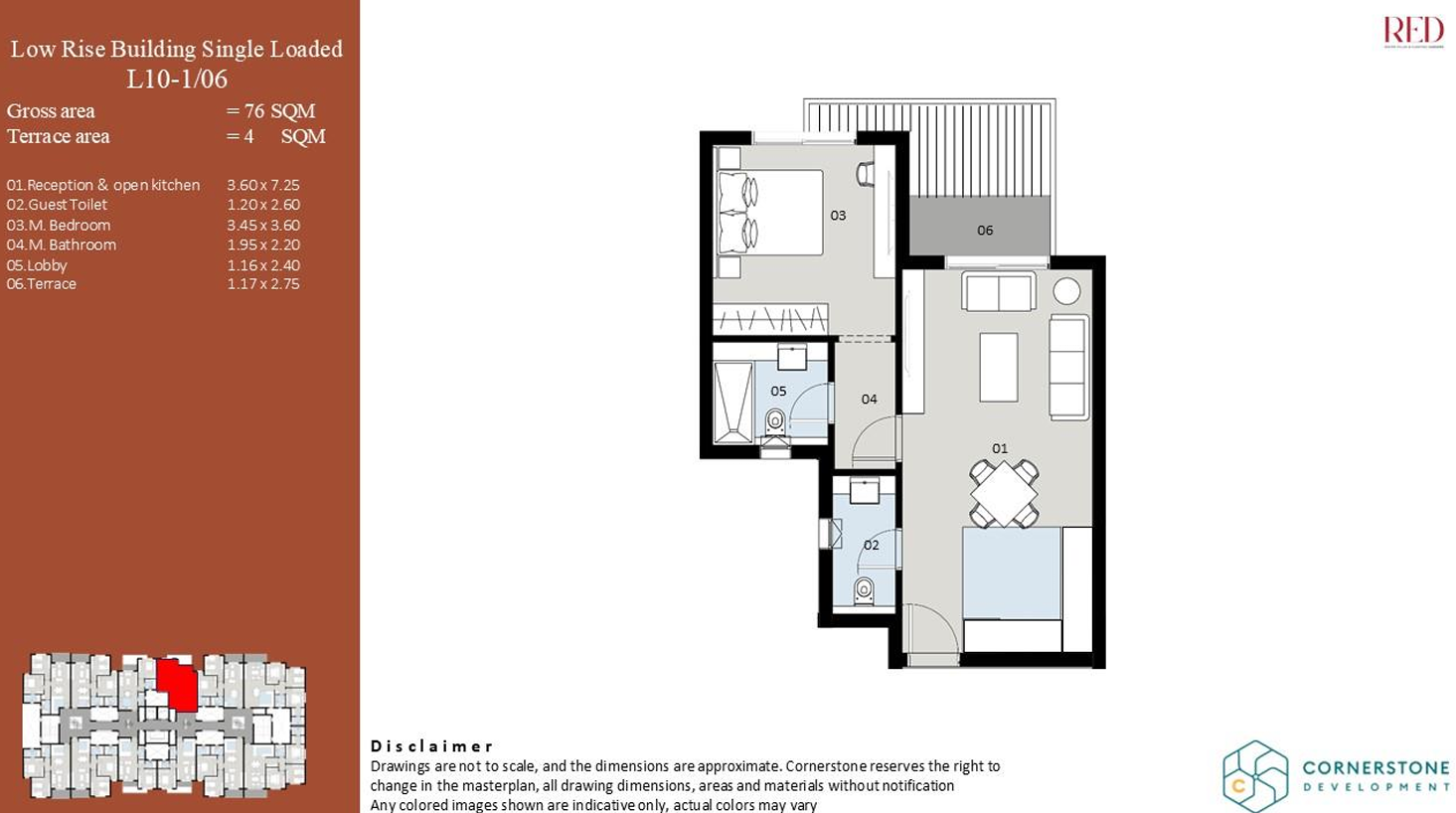 Floor plan for apartment at Red