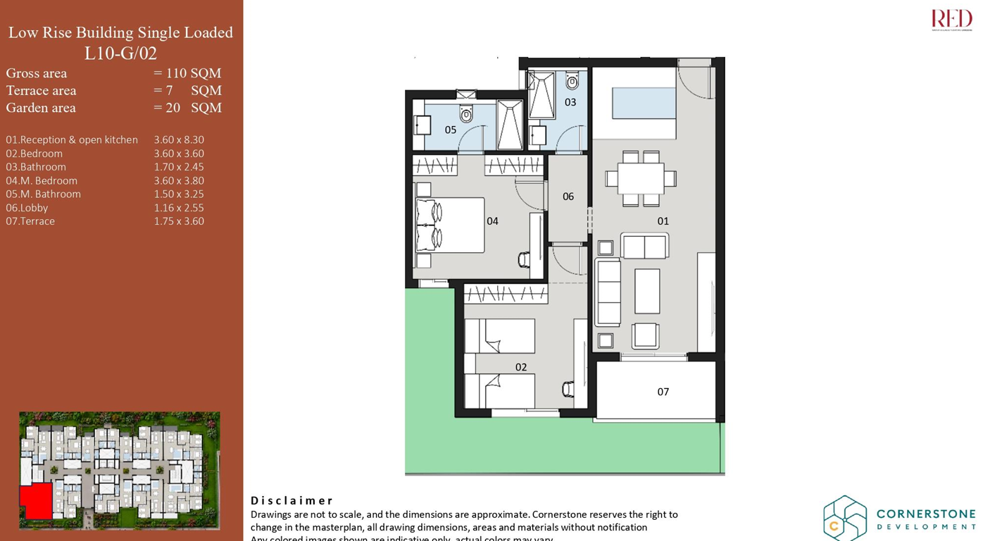 Floor plan for apartment at Red