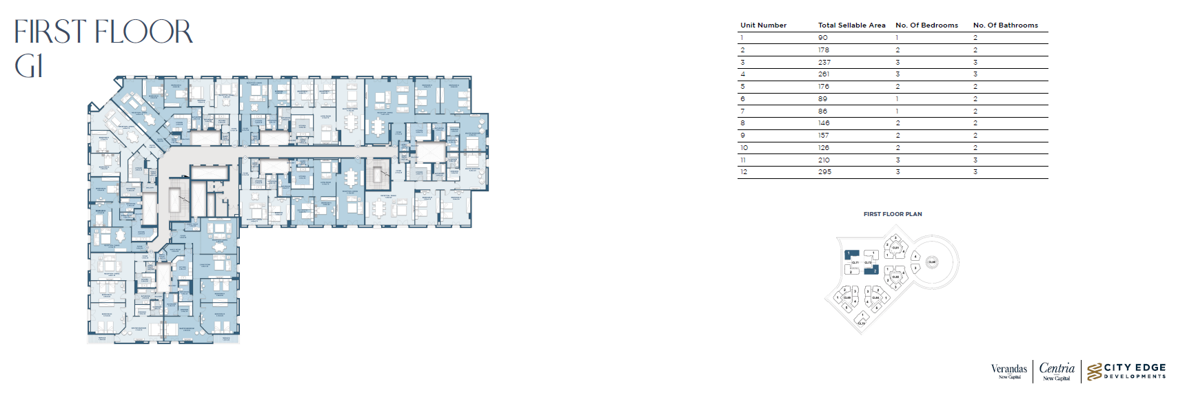 Floor plan for apartment at New Garden City