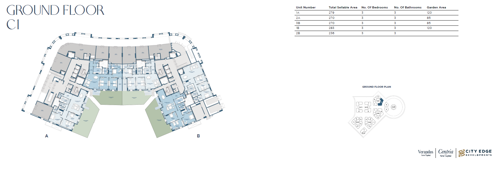 Floor plan for apartment at New Garden City