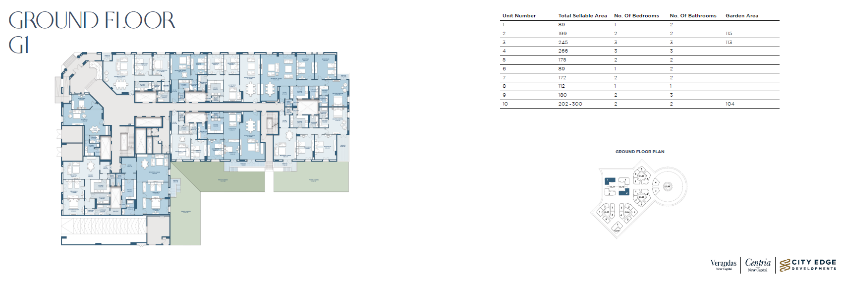 Floor plan for apartment at New Garden City