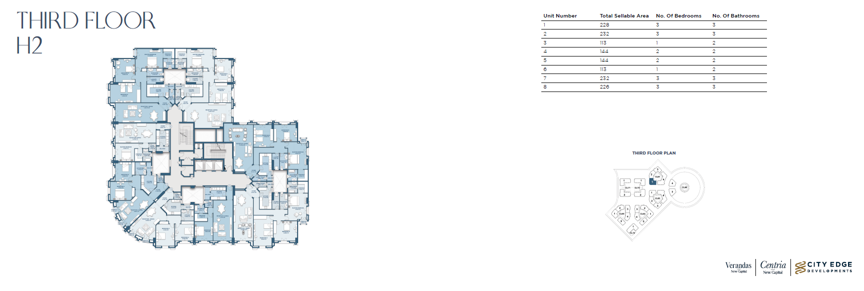 Floor plan for apartment at New Garden City