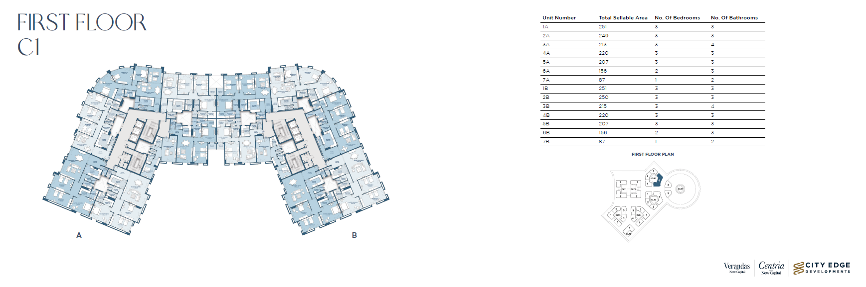 Floor plan for apartment at New Garden City