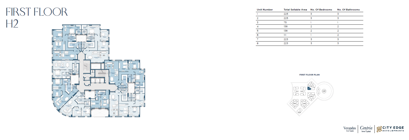 Floor plan for apartment at New Garden City