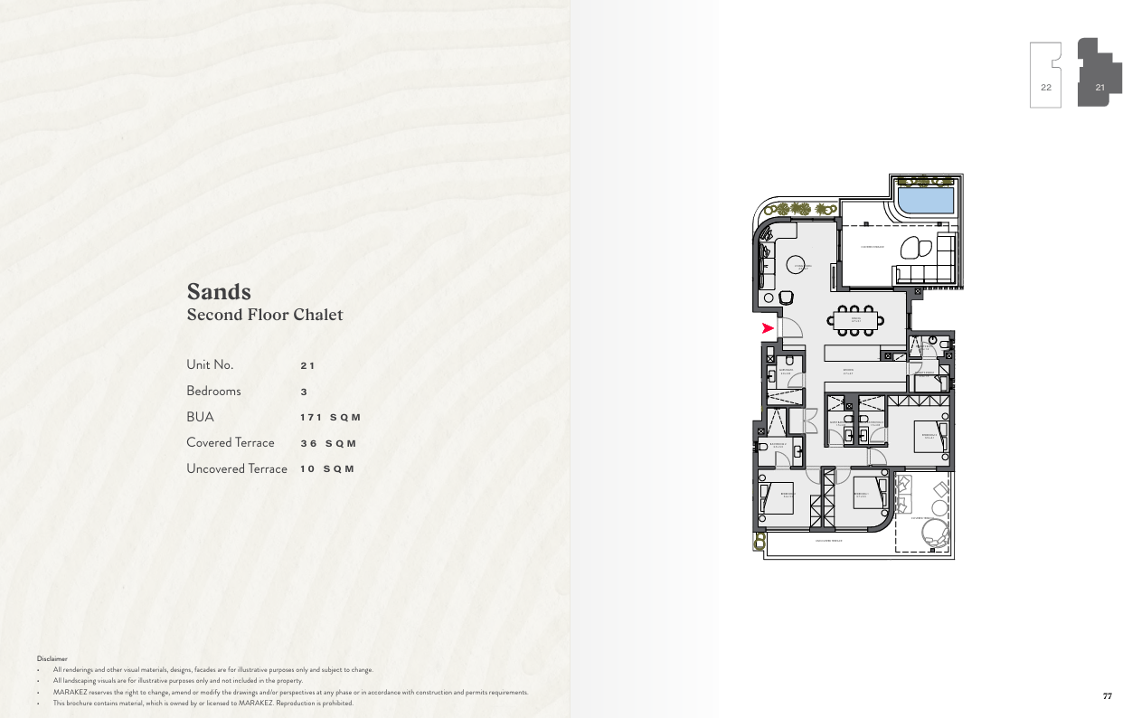 Floor plan for chalet at R2-The Town