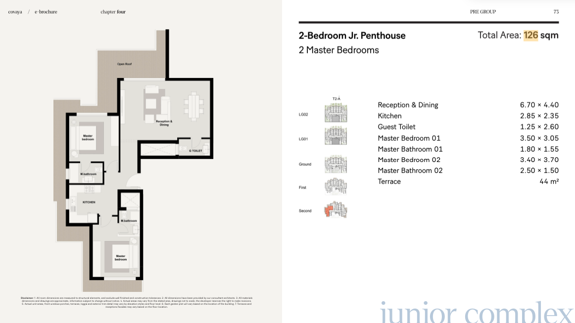 Floor plan for chalet at Telal Sokhna