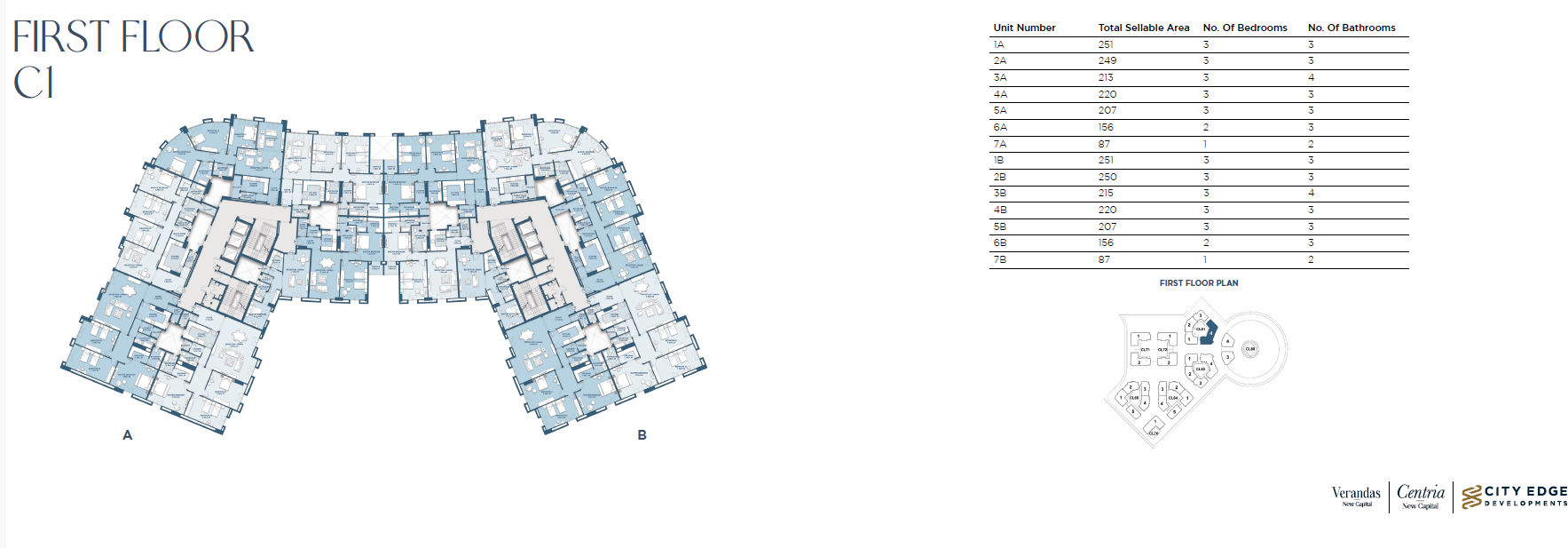 Floor plan for apartment at New Garden City
