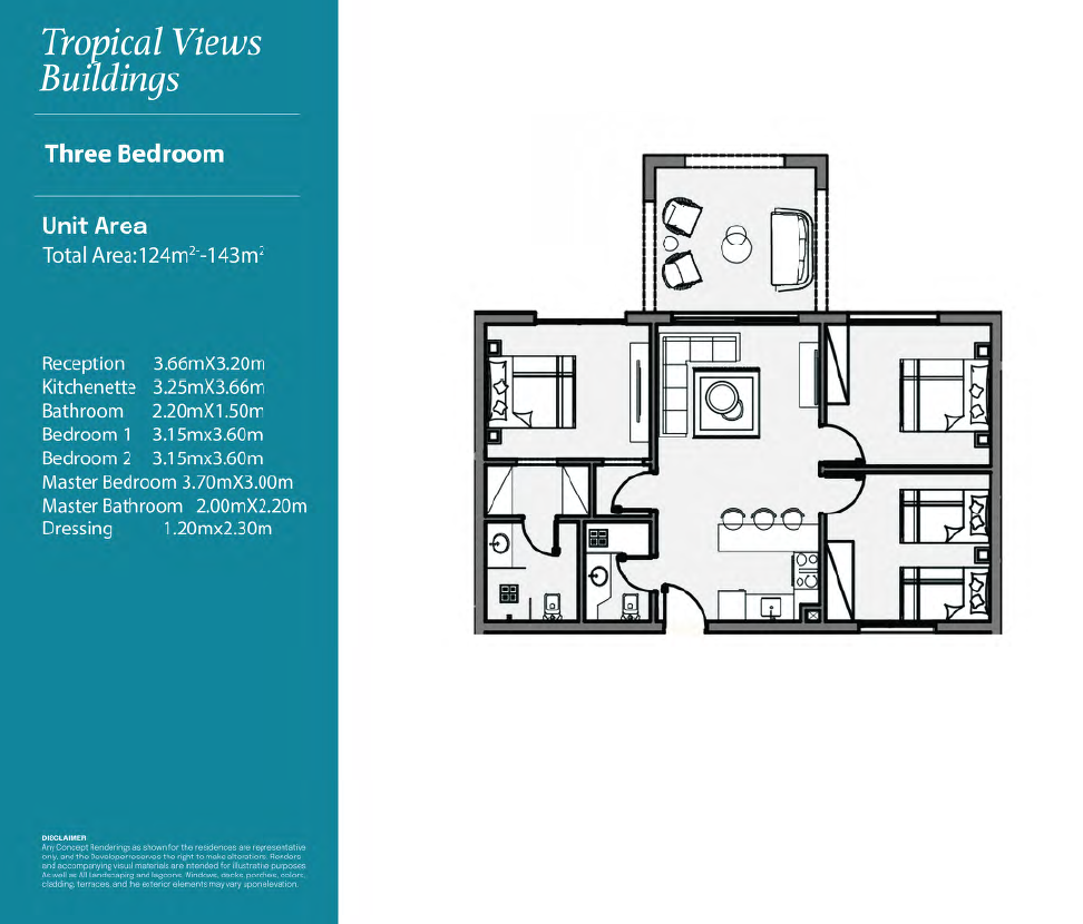 Floor plan for apartment at Zoya Ghazala Bay