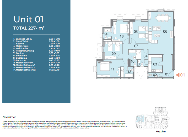 Floor plan for apartment at Il Latini City Edge