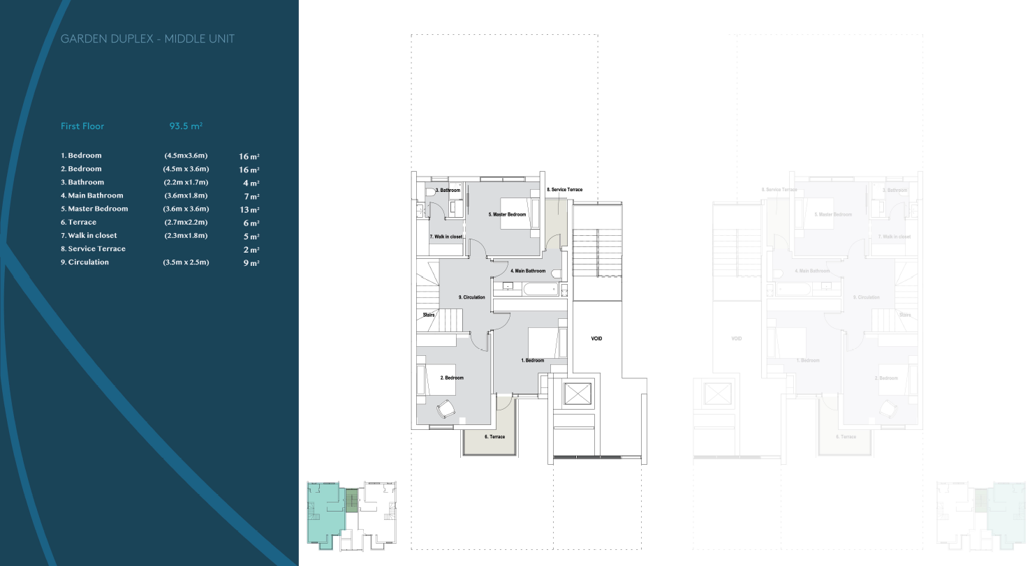 Floor plan for duplex at Al Burouj