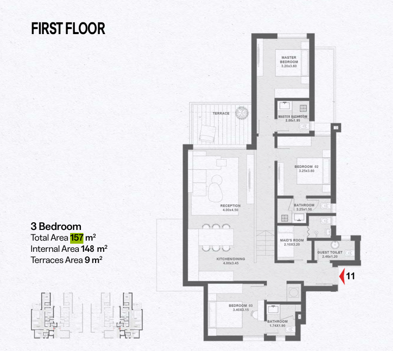 Floor plan for chalet at Geo The Med