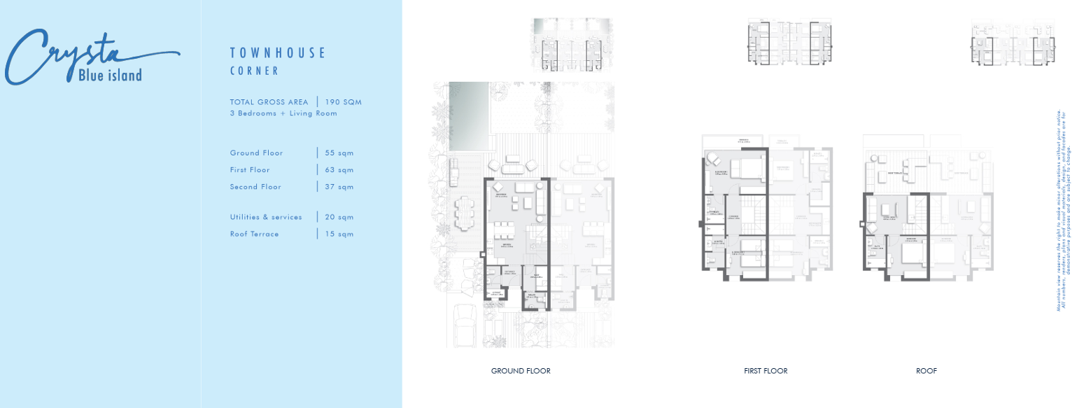 Floor plan for townhouse at Blue Island-Crysta
