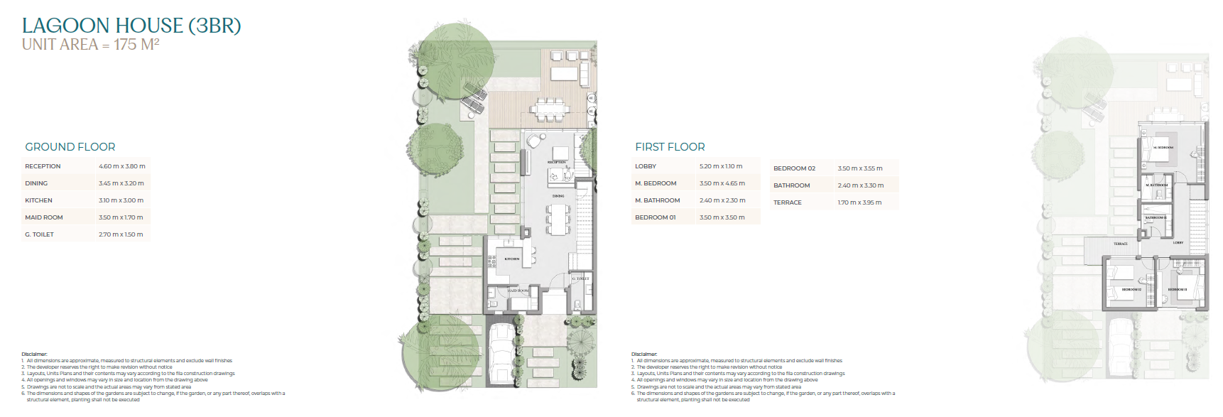 Floor plan for villa at Perla North Coast