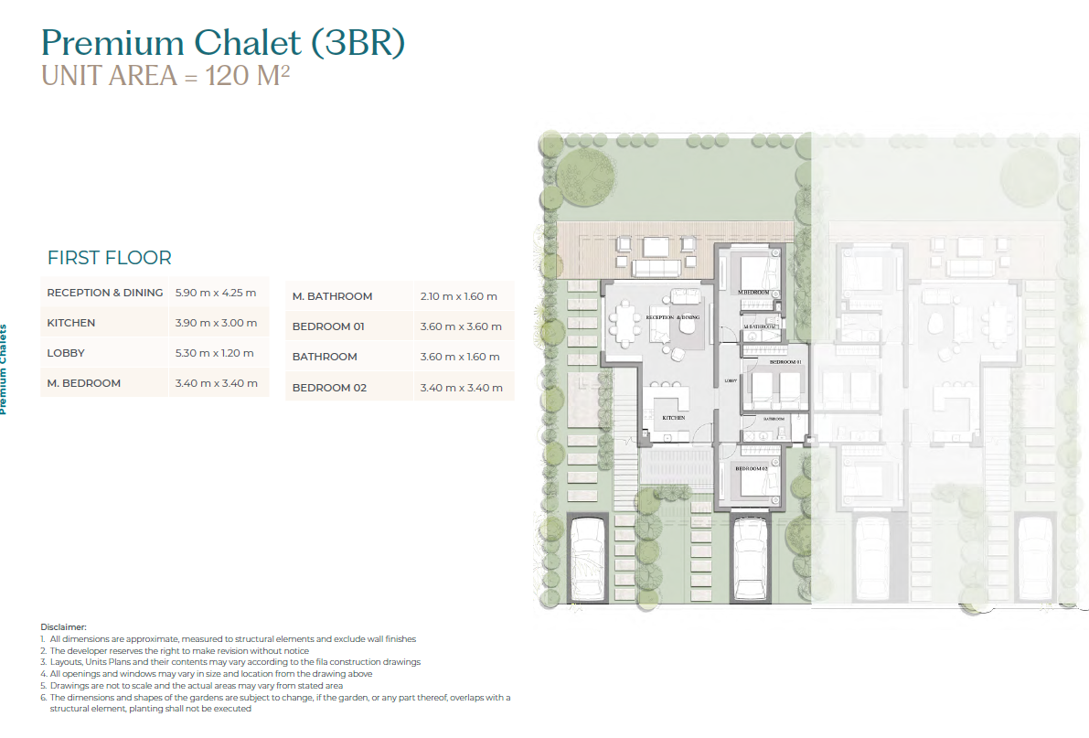 Floor plan for chalet at Perla North Coast