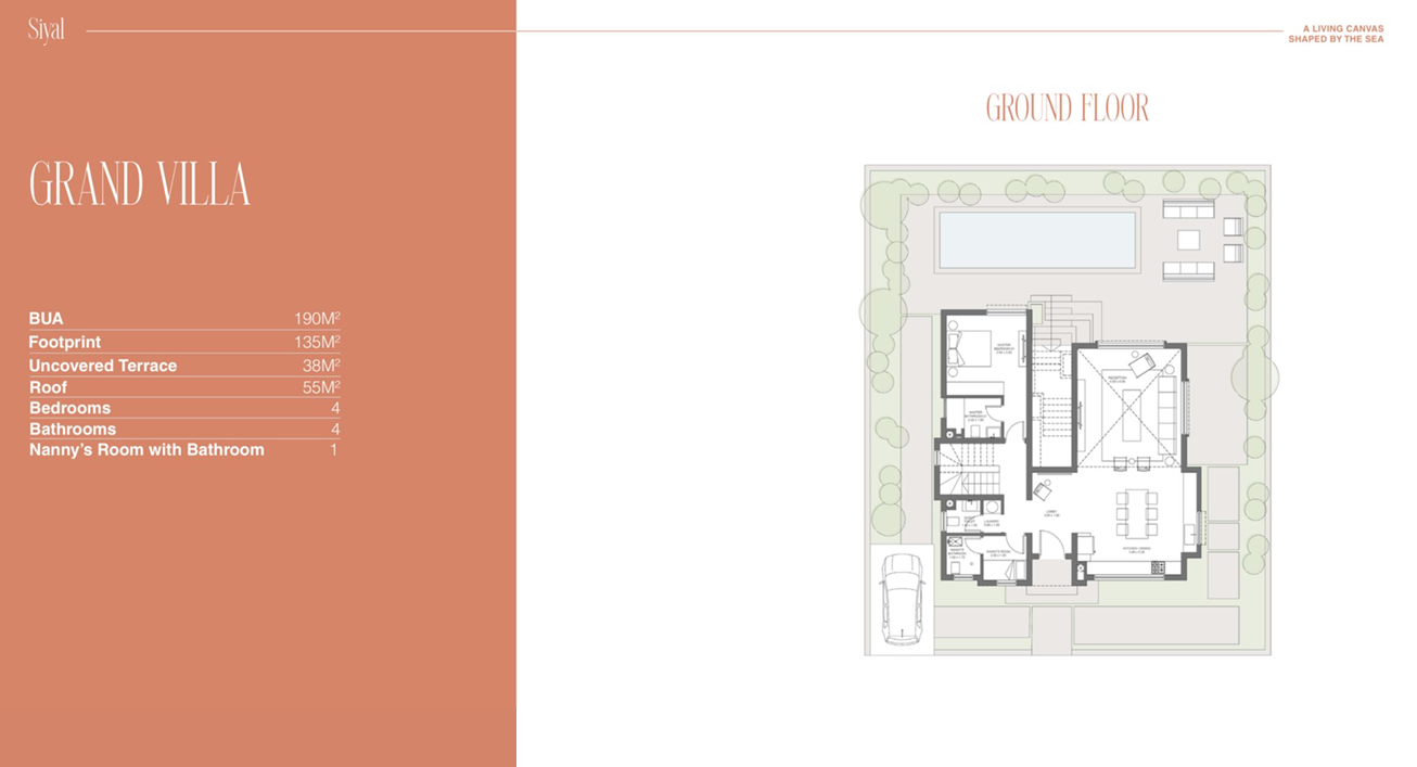Floor plan for villa at Siyal