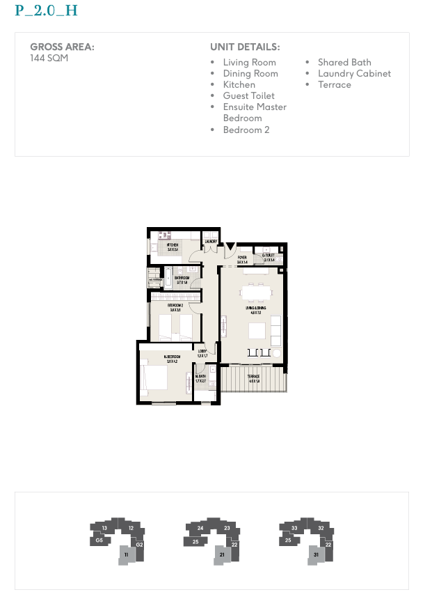 Floor plan for apartment at Plateau District 5
