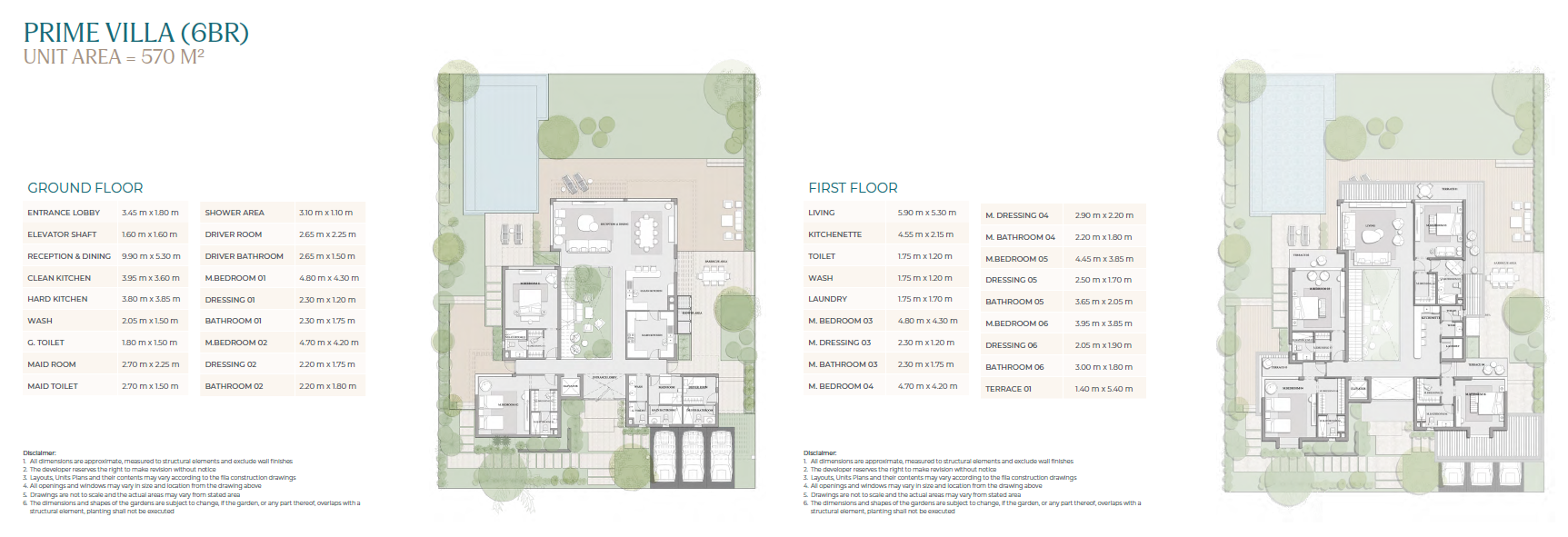 Floor plan for villa at Perla North Coast