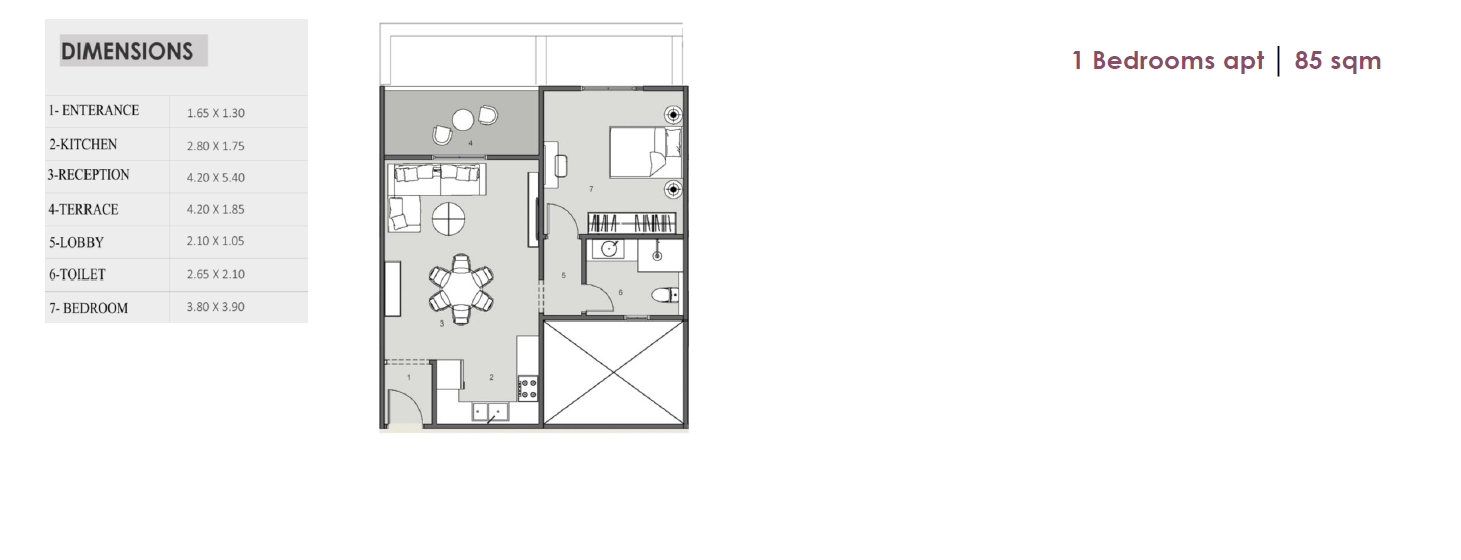 Floor plan for apartment at Life Wise
