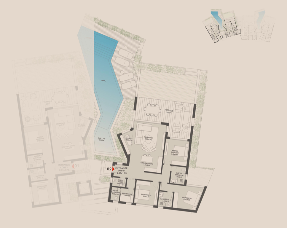 Floor plan for chalet at Geo The Med