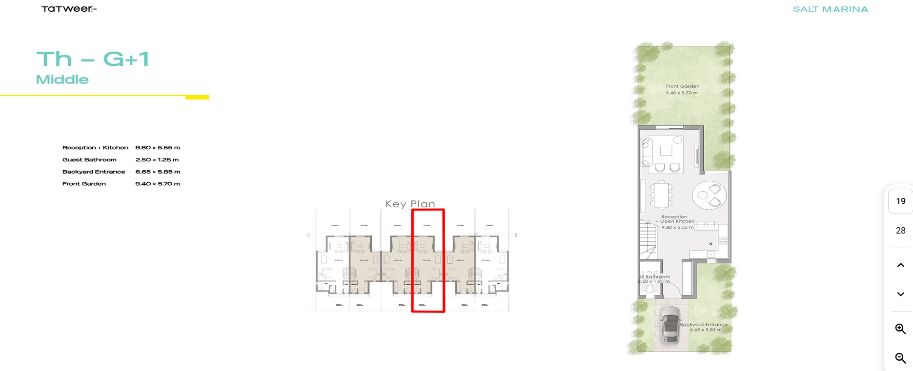Floor plan for townhouse at Salt Marina
