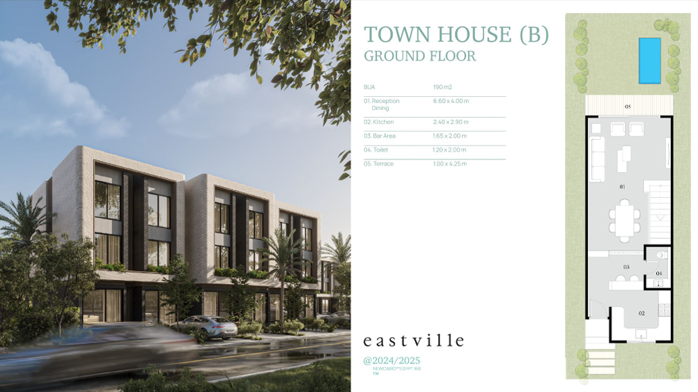 Floor plan for townhouse at Eastville